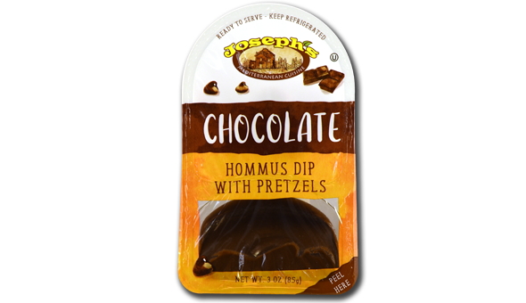 Chocolate Hommus Dip with Pretzels